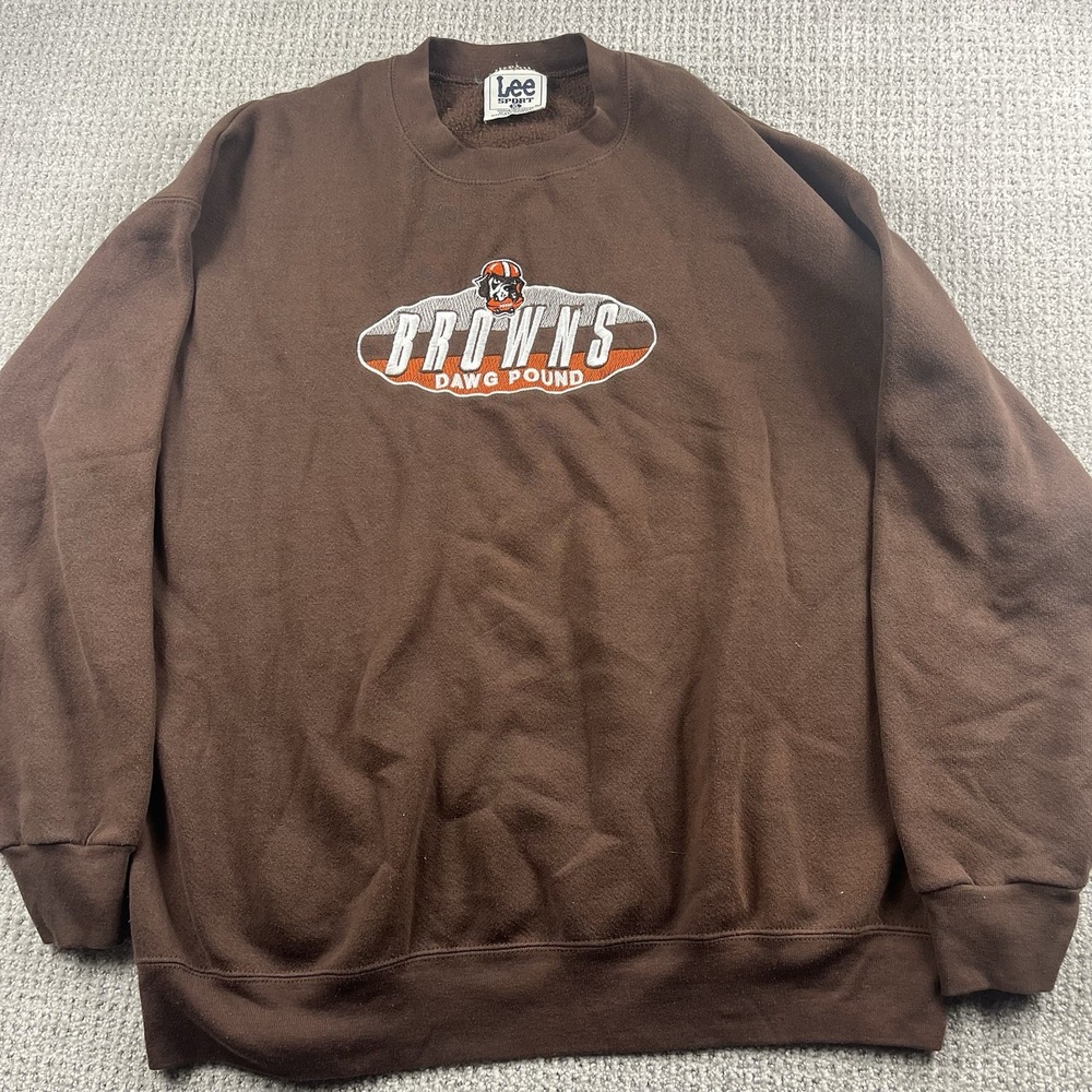 Vintage 90s Cleveland Browns Dawg Pound Crewneck Sweatshirt Lee Sport Mens XL
